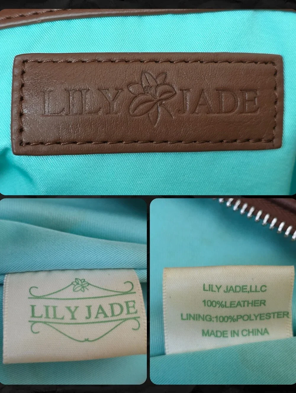 Lily Jade Madeline Leather Convertible Backpack Tote Brown Crossbody Diaper Bag